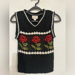 Kimchi, blue, urban outfitters anthropology, black vest size SP